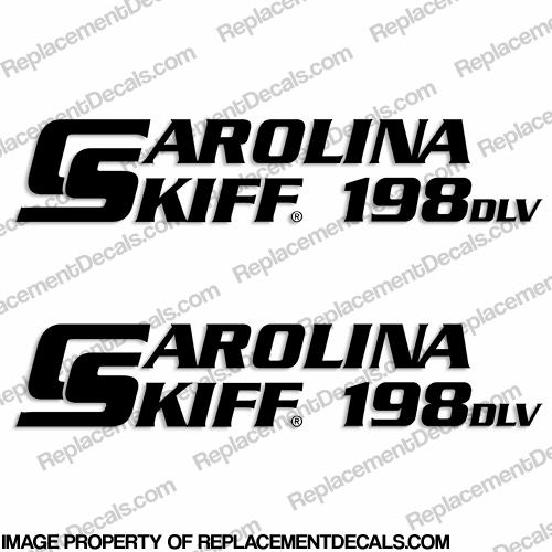 Carolina Skiff 198 DLV Boat Decals - (Set of 2) Any Color! Carolina, Skiff, 198, DLV, Boat, Decal, Decals, kit, Set of 2, Any, Color, Any Color