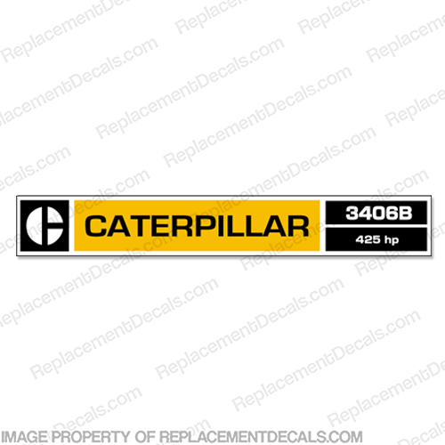 Caterpillar 3406B Diesel Engine Decal INCR10Aug2021