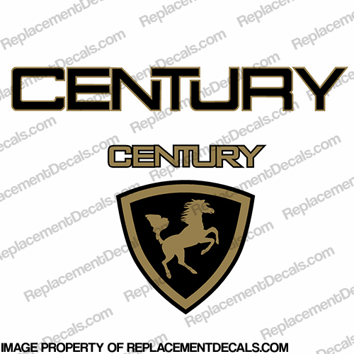 Century Boats Logo Decal Kit w/ Logo - 2 Color! INCR10Aug2021