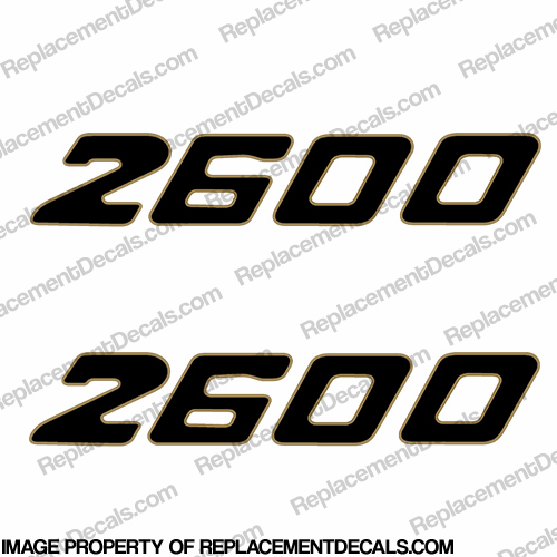 Century Boats 2600 Logo Decals (Set of 2) INCR10Aug2021