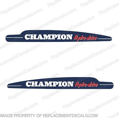 1951-1952 Champion 4l Hydrodrive Vintage Antique Outboard Engine Motor Decals  INCR10Aug2021