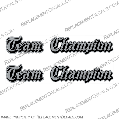 Team Champion Boat Logo Decals 1990+ 90s Style (Set of 2) 90s, champion, logo, decal, 1991, 1990, 90, 1992, 1993, 1994, 1995, 1996, Team, 