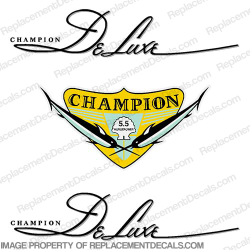 Champion 5.5hp Playboy Light Twin Decals - 1940 INCR10Aug2021