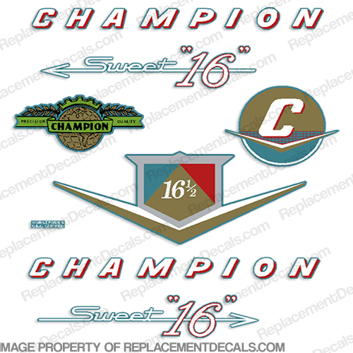 Champion Sweet 16 Outboard Decals INCR10Aug2021