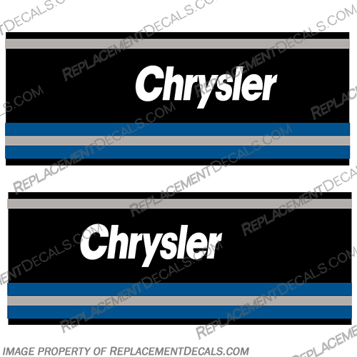 Chrysler 75hp Outboard Motor Decal Kit 1980s 1982 chrysler, decals, 75, 75hp, 75 hp, elctronic, ignition, decal, kit, set, red, 1980s, 1981, 1982, boat, outboard, engine, cover, blue