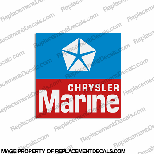 Chrysler Marine Logo Emblem Square Boat Decals INCR10Aug2021