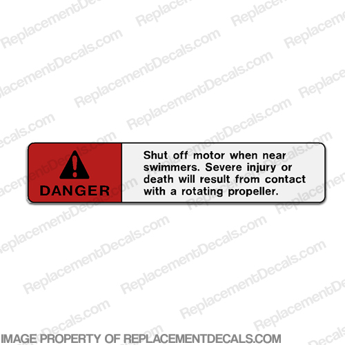 Warning Decal - Danger "Shut off motor..." INCR10Aug2021