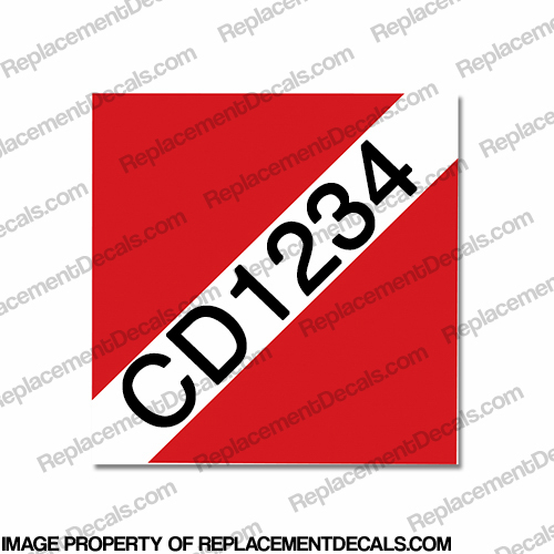 Commercial Dive Flag Decal - 24" INCR10Aug2021