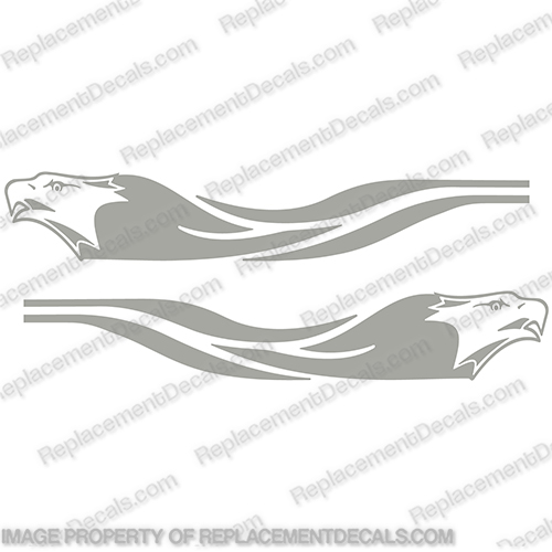 Eagle Trailers Eagle Boat Trailer Decals (Set of 2) - Any Color!   eagle, boat, trailers trailer, decals, set, of, 2, two, any, color, style, 3, stickers, logos, 