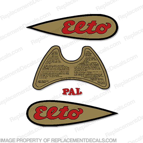 Evinrude 1936-1941 .9hp Elto PAL Decal Kit .9, 1936, 1937, 1938, 1939, 1940, 1941, 36, 37, 38, 39, 40, 41, INCR10Aug2021