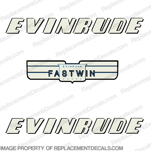 Evinrude 1952 15hp Fastwin Decal Kit evinrude 15, INCR10Aug2021