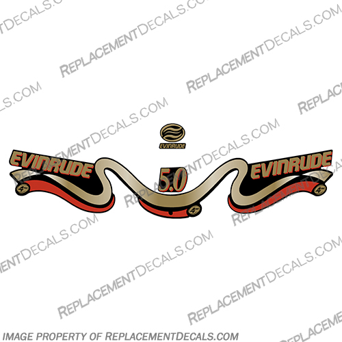 Evinrude 5hp Ficht Ram Decals 8, four, stroke, fourstroke, 4stroke, 4 stroke, 8.0, 8 hp, 5, 5hp