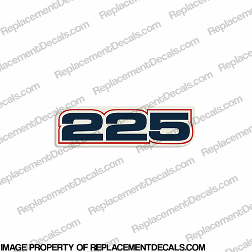 Evinrude Single "225" E-Tec Decal INCR10Aug2021
