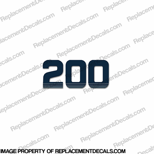 Evinrude Single "200" Decal 1993 - 1997 INCR10Aug2021