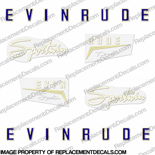 Evinrude 1958 10hp Decal Kit INCR10Aug2021