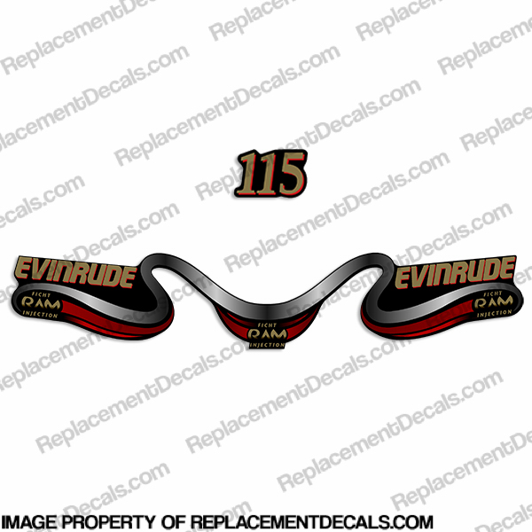Evinrude 115 Decal Kit - Red INCR10Aug2021