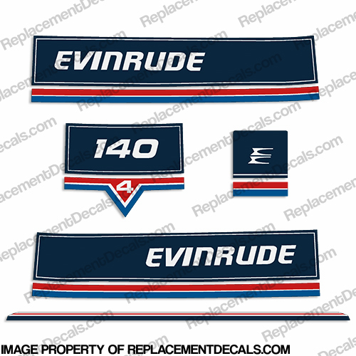 Evinrude 1983 140hp Decal Kit INCR10Aug2021