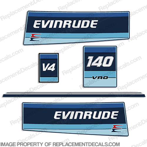 Evinrude 1985 140hp Decal Kit 