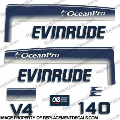 Evinrude 1993 - 1998 140hp OceanPro Decals ocean, pro, ocean pro, ocean-pro, INCR10Aug2021