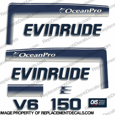 Evinrude 1993 - 1997 150hp OceanPro Decals ocean, pro, ocean pro, ocean-pro, INCR10Aug2021