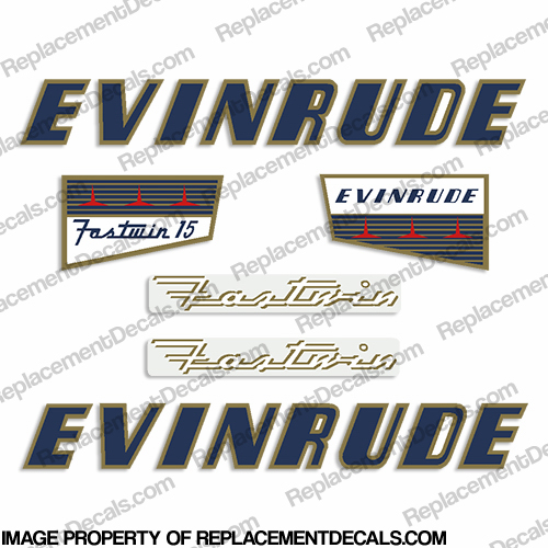 Evinrude 1956 15hp Decal Kit INCR10Aug2021