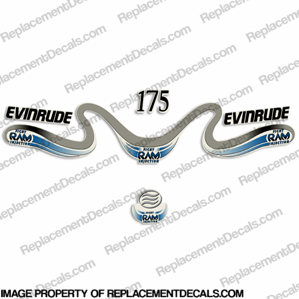 Evinrude 175hp Ficht Ram Decals - 2000 INCR10Aug2021