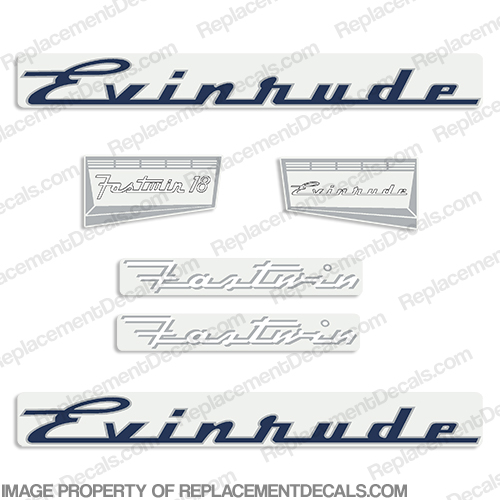 Evinrude 1957 18hp Decal Kit INCR10Aug2021