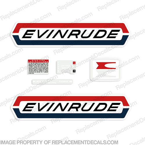Evinrude 1970 18hp Decal Kit  18, 70s, 70, 70s, hp,INCR10Aug2021