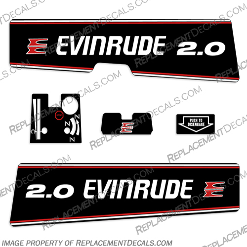 Evinrude 100hp Bombardier Outboard Decal Kit 2002-2006 Engine Stickers 