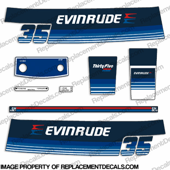 Evinrude 1979 35hp Decal Kit INCR10Aug2021