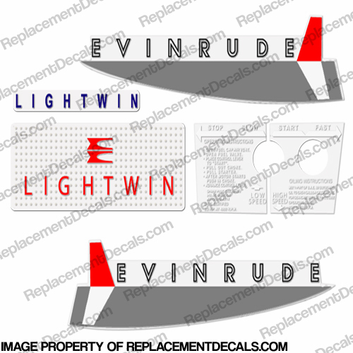 Evinrude 1962 3hp Decal Kit INCR10Aug2021
