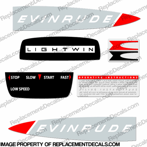 Evinrude 1965 3hp Decal Kit INCR10Aug2021
