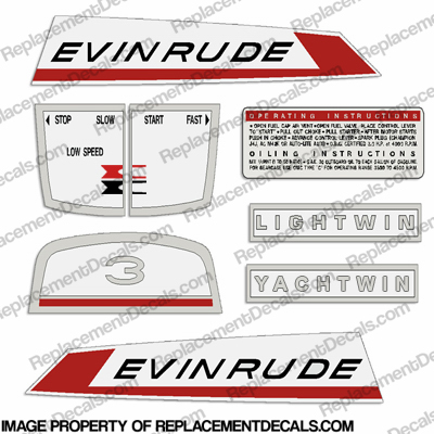 Evinrude 1967 3hp Decal Kit INCR10Aug2021