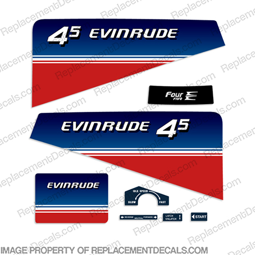 Evinrude 1980 4.5hp Decal Kit evinrude, 4.5, 80, 80, 45, 4 1/2", INCR10Aug2021