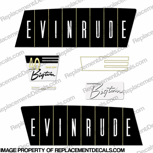 Evinrude 1960 40hp Decal Kit 