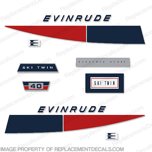 Evinrude 1971 40hp Decal Kit INCR10Aug2021