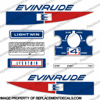 Evinrude 1971 4hp Decal Kit INCR10Aug2021