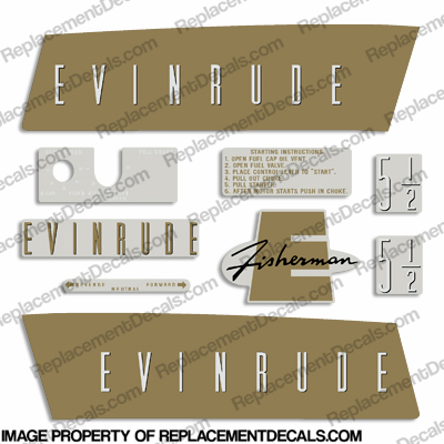 Evinrude 1959 5.5hp Decal Kit INCR10Aug2021