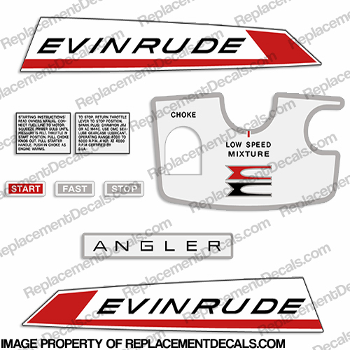 Evinrude 1967 5hp Decal Kit INCR10Aug2021
