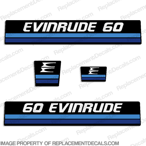 Evinrude 1982 60hp Decal Kit INCR10Aug2021