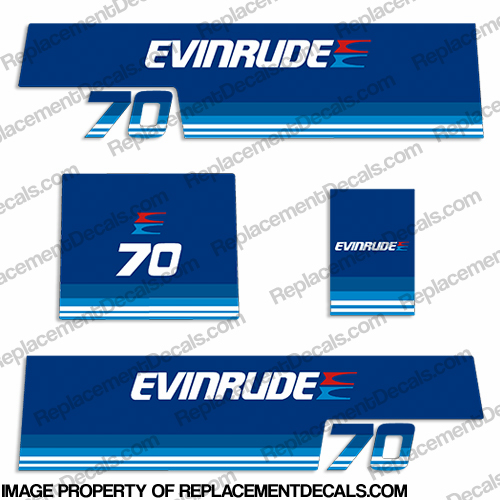 Evinrude 1979 70hp Decal Kit INCR10Aug2021