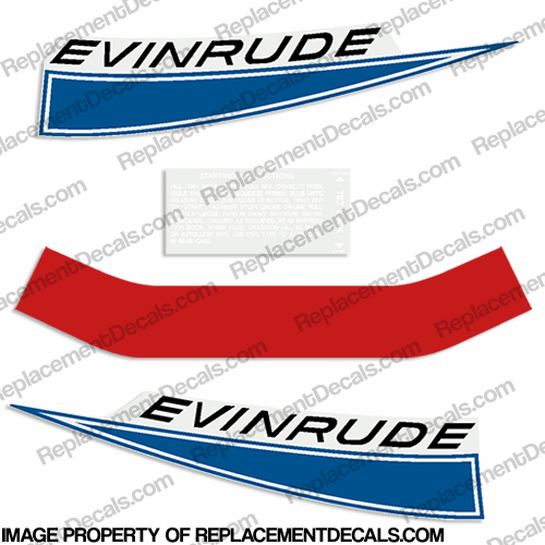 Evinrude 1968 9.5hp Decal Kit INCR10Aug2021