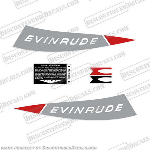 Evinrude 1965 9.5hp Decal Kit INCR10Aug2021