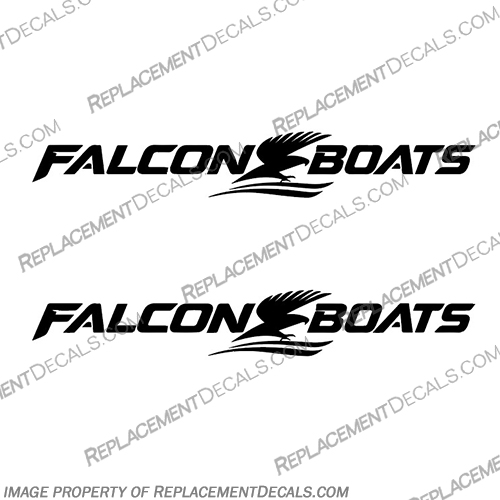 Falcon Boats Boat Decal Kit - Any 1 Color! (Set of 2) Falcon, Boat, Boats, kit, Decal, Decals, 1-Color, 1 Color, One-Color, 1, one, color, Set of 2, Set of two, set, of, 2, two