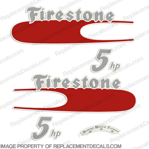Firestone 1957 5hp Outboard Decal Kit firestone, outboard, decal, 5hp, 5, hp, 1957, 57, 57, INCR10Aug2021