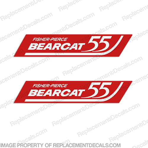 Fisher Pierce Bearcat 55 fisher, pierce, bearcat, 55, hp, bear, cat, outboard, motor, engine, decal, sticker, INCR10Aug2021