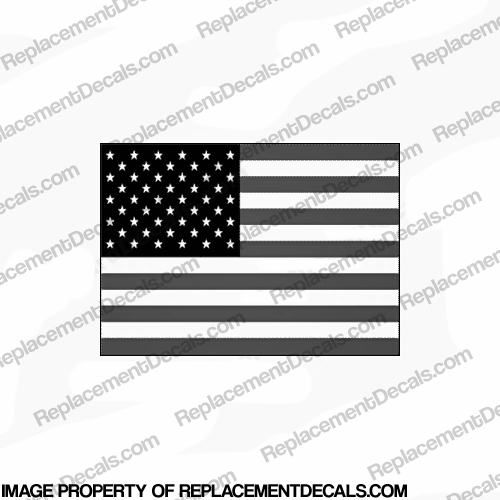 Flag Decal - American (Grey/Black) INCR10Aug2021