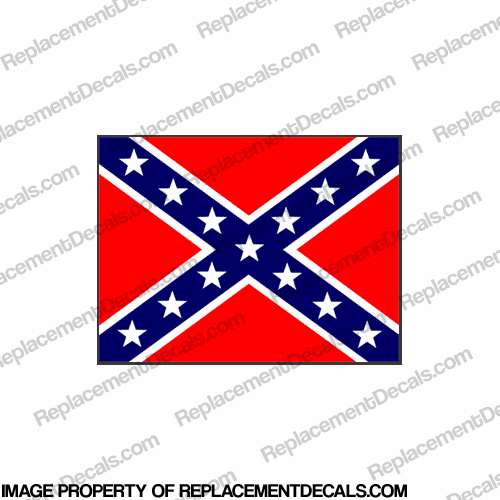 Flag Decal - Confederate 6" INCR10Aug2021
