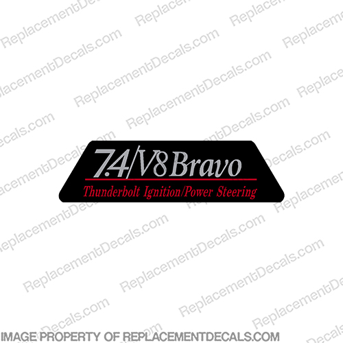 Mercruiser 7.4 Litre V8 Bravo Flame Arrestor Decal  mercruiser, mer, cruiser, 7.4, 7, 4,, 5.0l, 5l, 5, flame, arrestor, bravo, alpha, one, thunderbolt, ignition, power, steering mpi, engine, valve, 454, flame, arrestor, mercury, decal, sticker, lx, v8, INCR10Aug2021