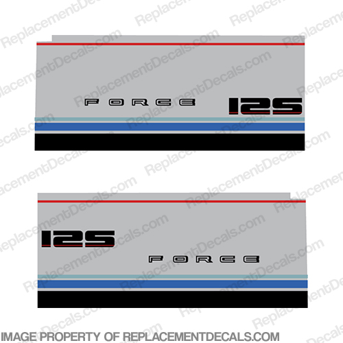 Mercury Marine Force 125hp Decal Kit - 1984 INCR10Aug2021